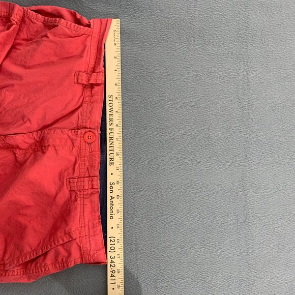 Columbia Washed Out Shorts Mens Size 34 Inseam 10L Red Flat Front Chino Cotton - Picture 7 of 12